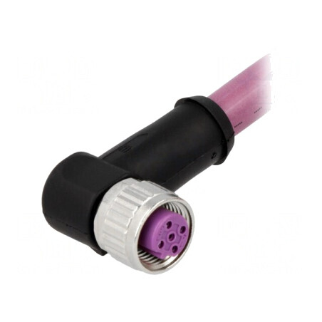 Mufă M12 4 PIN mamă cu cablu 7,5m Profibus | Electronic-mag.ro | Componente Electronice