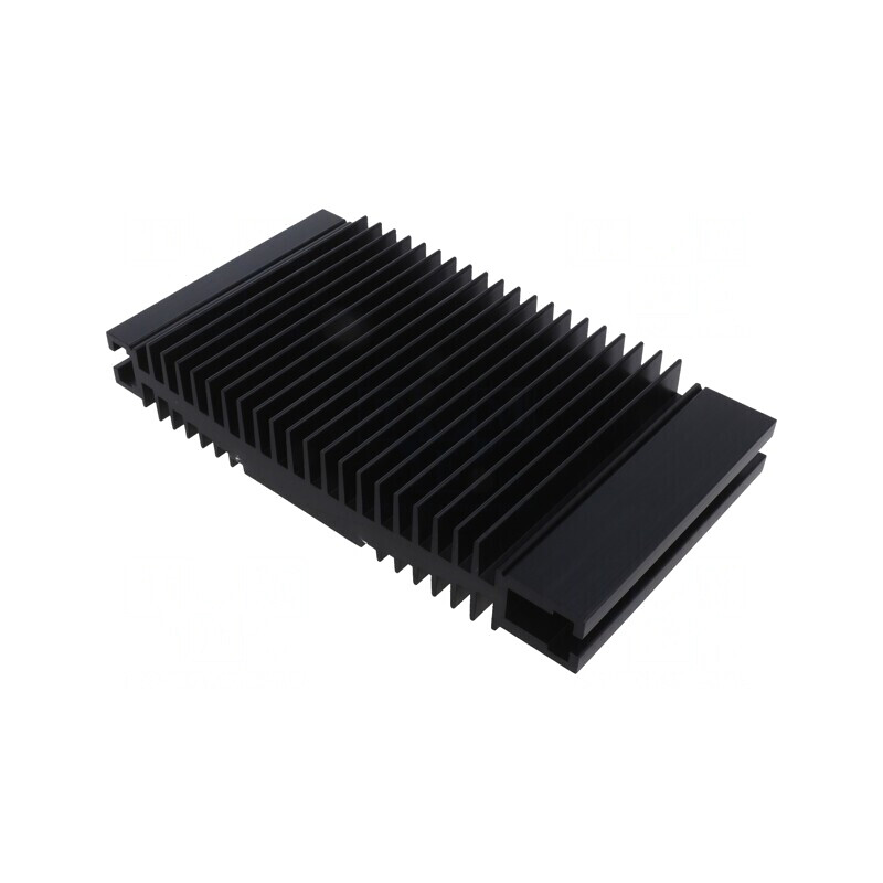 Radiator extrudat cu aripioare negru 120x218x37mm | Electronic-mag.ro | Componente Electronice