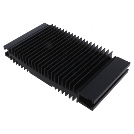 Radiator extrudat cu aripioare negru 120x218x37mm | Electronic-mag.ro | Componente Electronice