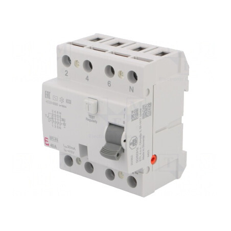 Întrerupător diferenţial 40A 30mA 4P 230V/400V | Electronic-mag.ro | Componente Electronice
