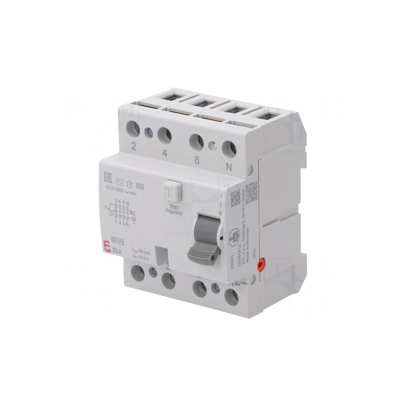 Întrerupător diferențial 32A 30mA 4P 230V/400V | Electronic-mag.ro | Componente Electronice