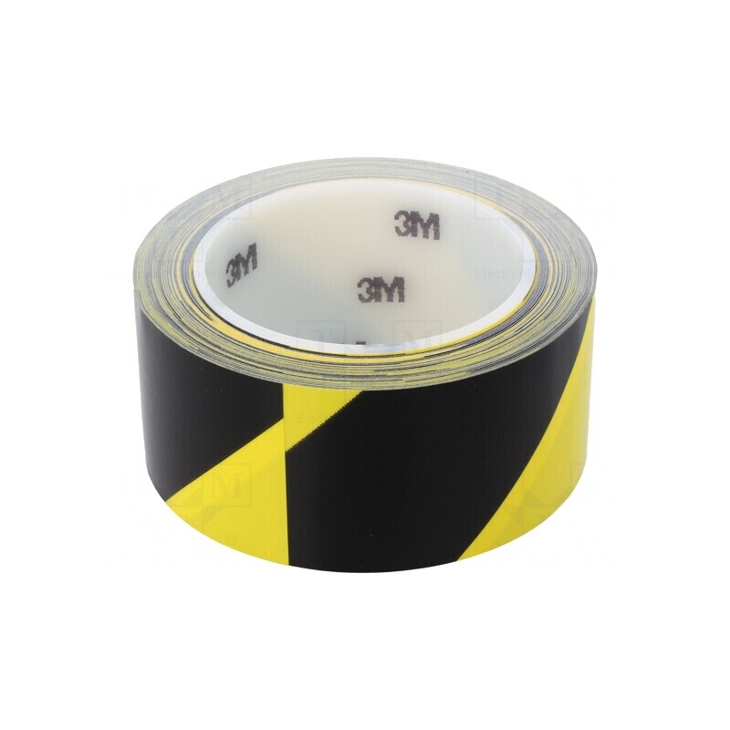 Bandă de avertizare galben-negru autoadezivă 33m x 50mm | Electronic-mag.ro | Componente Electronice