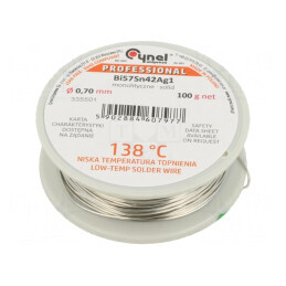 Sârmă de lipit fără plumb 0,7mm 100g | Electronic-mag.ro | Componente Electronice