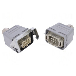 Conector HDC Tată-Mamă 6+6 PIN E6 Drept