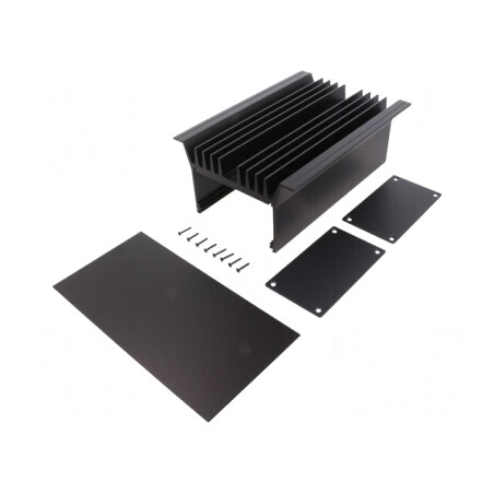 Radiator negru aluminiu anodizat 80x143mm WAG 100 SA | Electronic-mag.ro | Componente Electronice