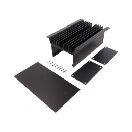 Radiator negru aluminiu anodizat 80x143mm WAG 100 SA | Electronic-mag.ro | Componente Electronice
