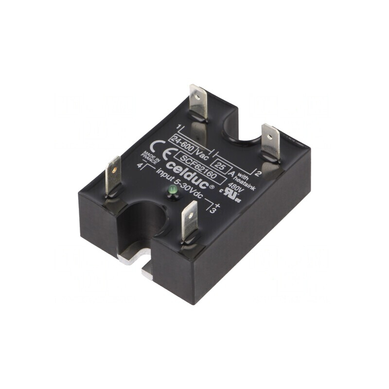 Releu Semiconductor 25A 600VAC 1-Fazat | Electronic-mag.ro | Componente Electronice