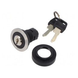Comutator Rotativ cu Cheie 22mm IP65 2 P poziții | Electronic-mag.ro | Componente Electronice