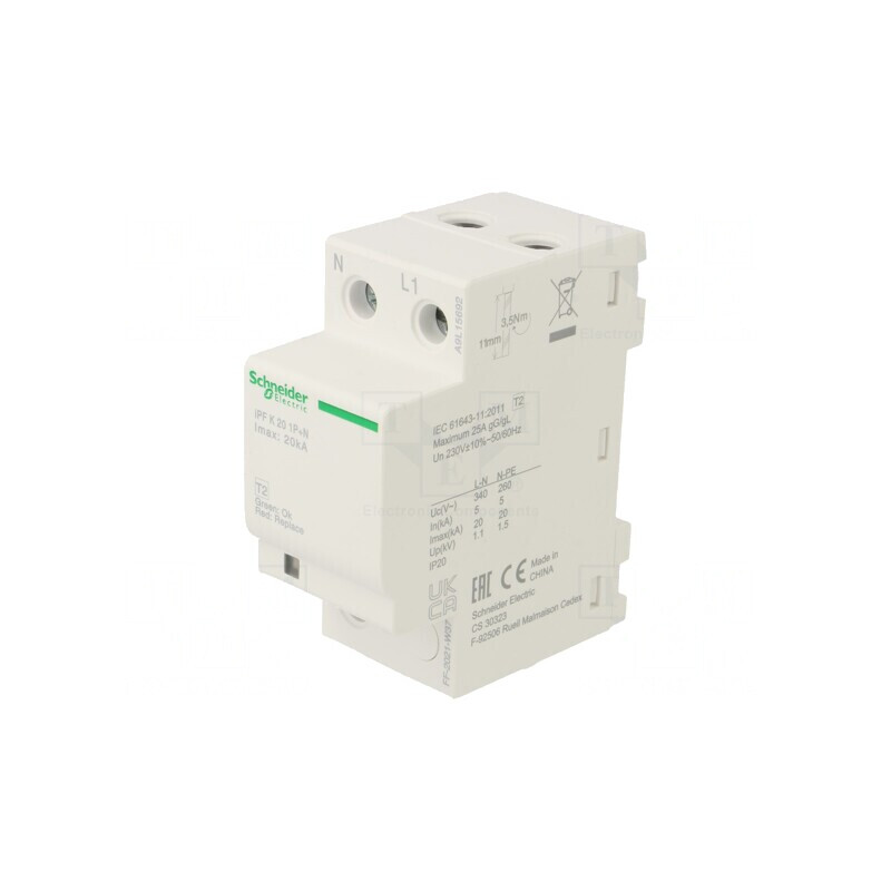 Limitator de Supratensiuni Tip 2 1P N pentru Şină DIN | Electronic-mag.ro | Componente Electronice