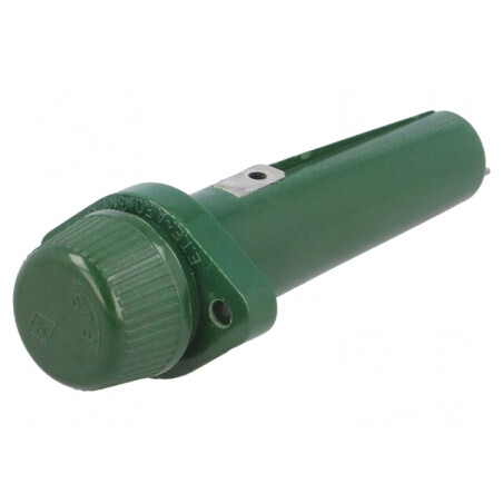Clemă siguranțe cilindrice verde 10x85mm 6,3A 3kV pe panou | Electronic-mag.ro | Componente Electronice