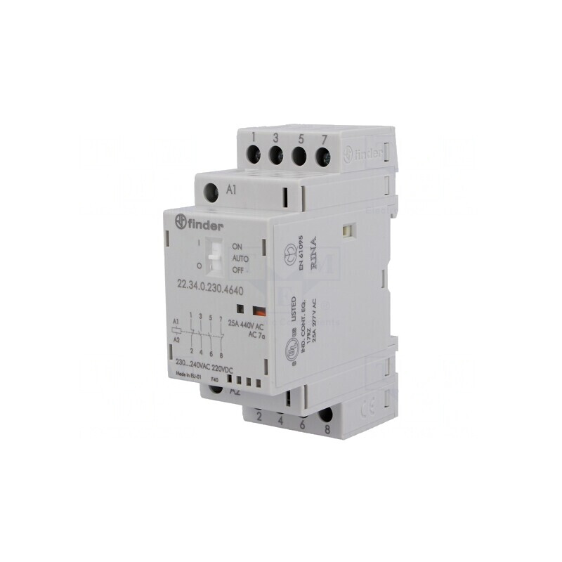 Contactor 4-poli 25A 230V IP20 | Electronic-mag.ro | Componente Electronice