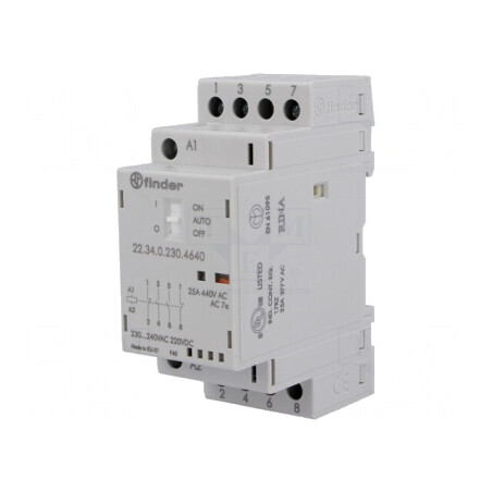 Contactor 4-poli 25A 230V IP20 | Electronic-mag.ro | Componente Electronice