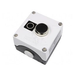 Casetă de comandă 1 buton metalic IP67 | Electronic-mag.ro | Componente Electronice