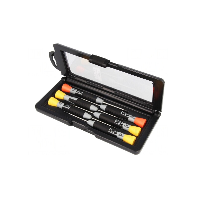 Set 6 Șurubelnițe Phillips și Plate cu Cutie din Plastic | Electronic-mag.ro | Componente Electronice