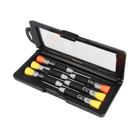 Set 6 Șurubelnițe Phillips și Plate cu Cutie din Plastic | Electronic-mag.ro | Componente Electronice