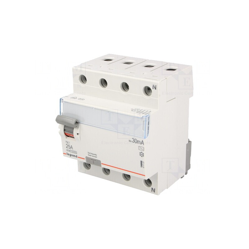 Întrerupător diferenţial 4P 25A 30mA 400V | Electronic-mag.ro | Componente Electronice