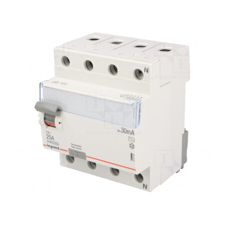 Întrerupător diferenţial 4P 25A 30mA 400V | Electronic-mag.ro | Componente Electronice