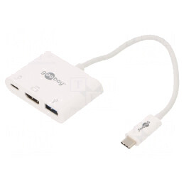 Adaptor HDMI 2.0 USB 3.0 0,15m Alb 60W