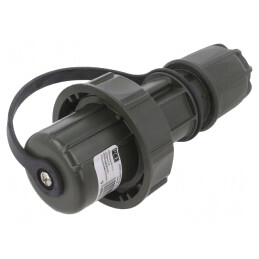 Conector alimentare AC verde 250V 16A 2P + PE | Electronic-mag.ro | Componente Electronice