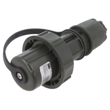 Conector alimentare AC verde 250V 16A 2P + PE | Electronic-mag.ro | Componente Electronice