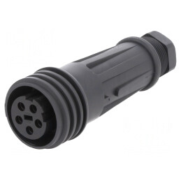 Conector Circular Mufă Mamă 5 PIN Filet Exterior | Electronic-mag.ro | Componente Electronice