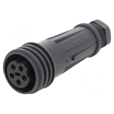 Conector Circular Mufă Mamă 5 PIN Filet Exterior | Electronic-mag.ro | Componente Electronice