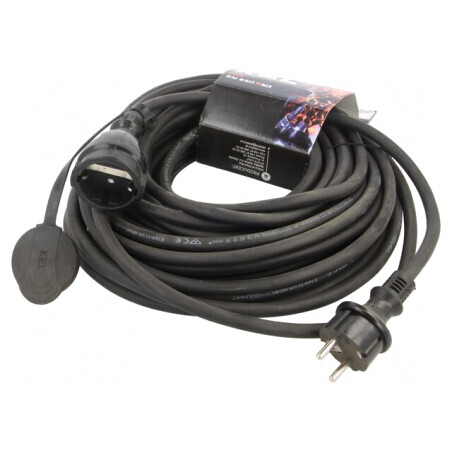 Prelungitor Negru 20m 16A 3x2,5mm2 | Electronic-mag.ro | Componente Electronice