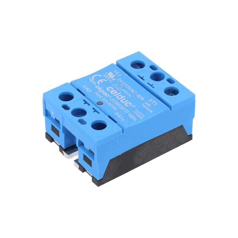 Releu Semiconductor 50A 1-fazat 24-510VAC | Electronic-mag.ro | Componente Electronice
