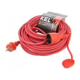 Prelungitor Alimentare 25m 16A Roșu 3x1,5mm2 | Electronic-mag.ro | Componente Electronice