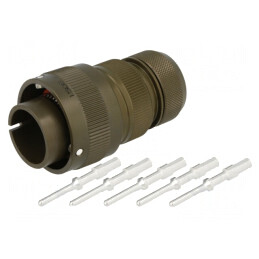 Conector militar 18 VG95234 mufă tată 5 pini oliv | Electronic-mag.ro | Componente Electronice