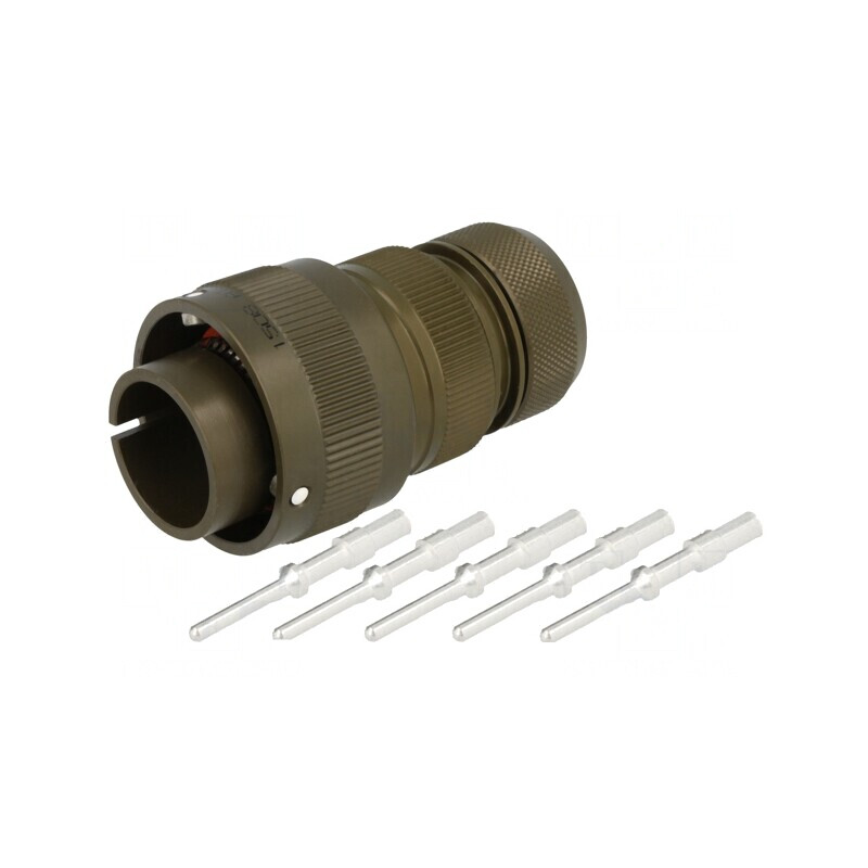 Conector militar 18 VG95234 mufă tată 5 pini oliv | Electronic-mag.ro | Componente Electronice