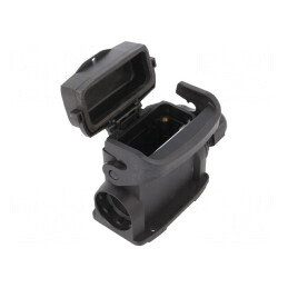 Carcasă pentru conectori HDC Han-Eco® A 10A drept | Electronic-mag.ro | Componente Electronice