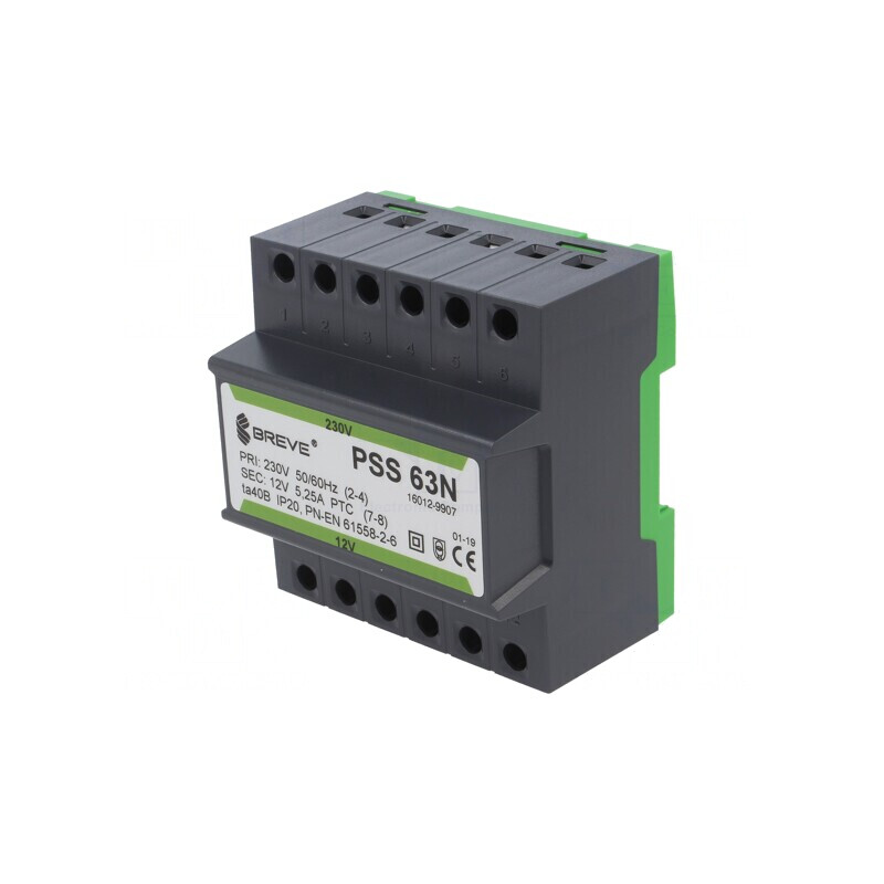 Transformator de Alimentare 63VA 230V la 12V cu Cleme | Electronic-mag.ro | Componente Electronice