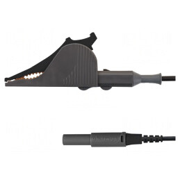 Cablu Kelvin 60VDC 10A 1,5m Aurit Negru | Electronic-mag.ro | Componente Electronice