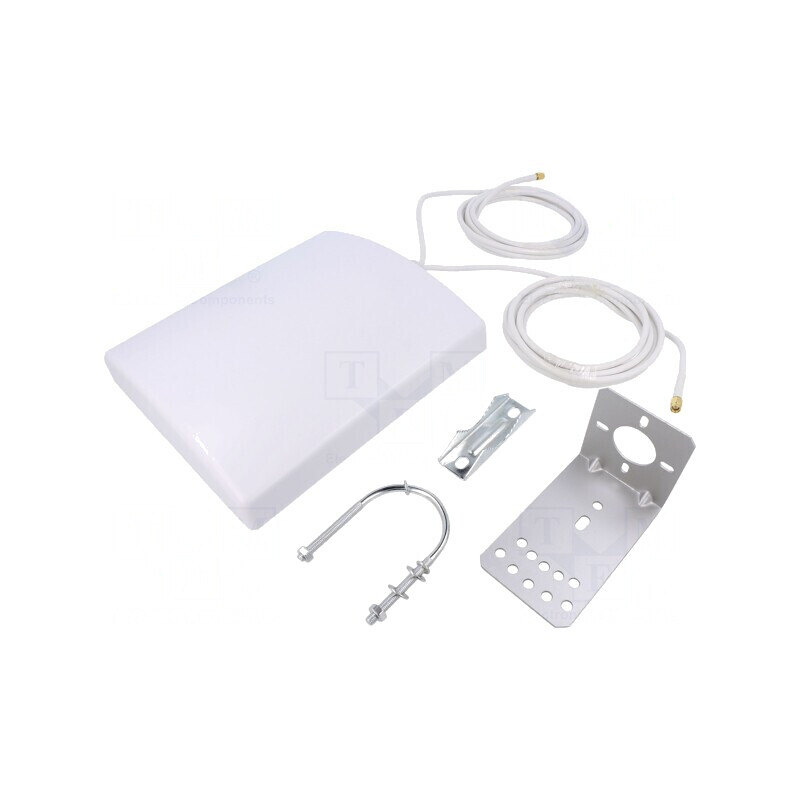 Antena SMA Albă 700-3800MHz 3m 14dBi | Electronic-mag.ro | Componente Electronice