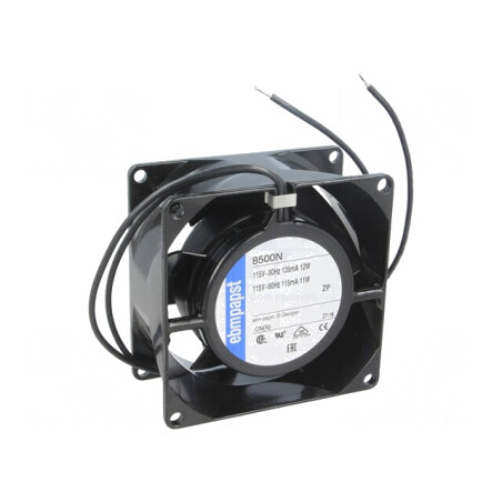 Ventilator AC Axial 115V 80x80x38mm 61m3/h 34dBA 60Hz | Electronic-mag.ro | Componente Electronice