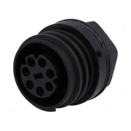 Conector Circular Soclu Mamă 7 Pin Nichelat Buccaneer 900 | Electronic-mag.ro | Componente Electronice