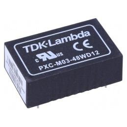 Convertor DC/DC 3W 18-75V la 12V/-12V THT | Electronic-mag.ro | Componente Electronice