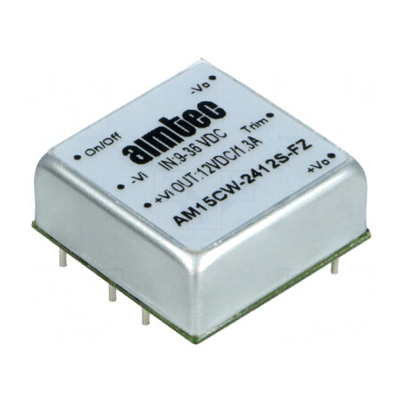 Convertor DC/DC 15W 9-36V la 12V 1.3A AM15CW-2412S-FZ | Electronic-mag.ro | Componente Electronice