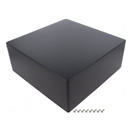 Carcasă universală aluminiu neagră 250x250x100mm | Electronic-mag.ro | Componente Electronice