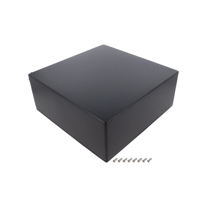 Carcasă universală aluminiu neagră 250x250x100mm | Electronic-mag.ro | Componente Electronice