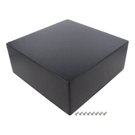 Carcasă universală aluminiu neagră 250x250x100mm | Electronic-mag.ro | Componente Electronice