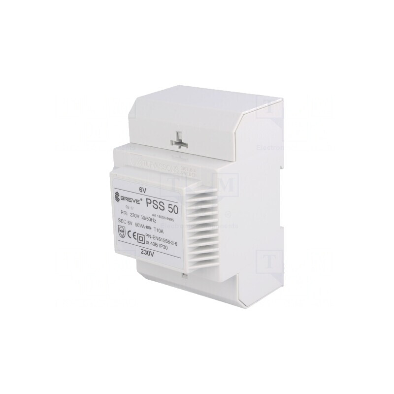 Transformator Alimentare 50VA 230V AC 6V Cu Termobandă și Cleme | Electronic-mag.ro | Componente Electronice