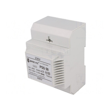 Transformator alimentare 50VA 400V-230V șină DIN | Electronic-mag.ro | Componente Electronice