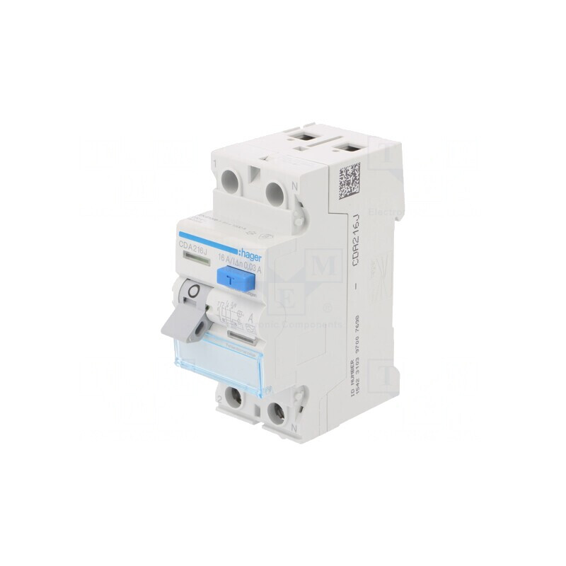 Întrerupător diferenţial 16A 30mA 1P+N 240VAC | Electronic-mag.ro | Componente Electronice