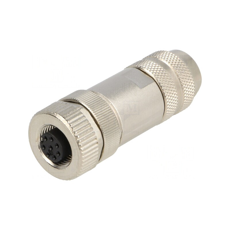 Mufă M12 8 PIN mamă DeviceNet/CANopen IP67 pe cablu | Electronic-mag.ro | Componente Electronice