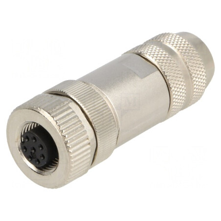 Mufă M12 8 PIN mamă DeviceNet/CANopen IP67 pe cablu | Electronic-mag.ro | Componente Electronice