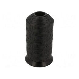 Rope | W: 2.16mm | L: 457.2m | for binding wires | Plating: polyamide | LC-143 BLACK 500 YDS
