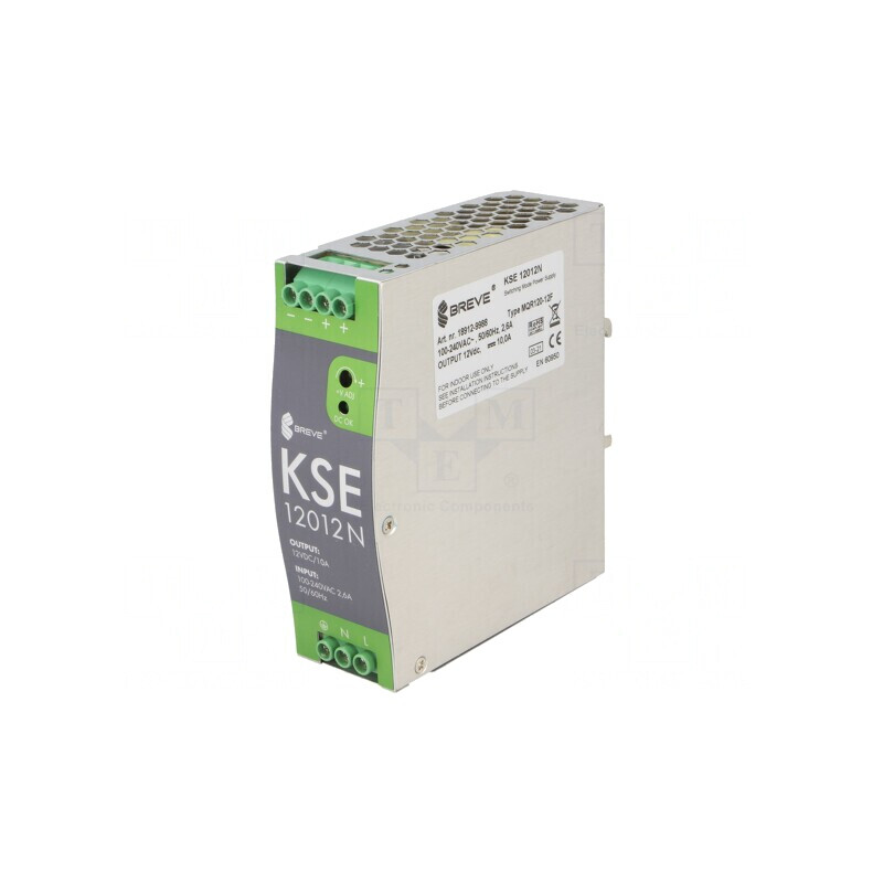 Alimentator Pulsatoriu DIN 120W 12V 10A IP20 | Electronic-mag.ro | Componente Electronice