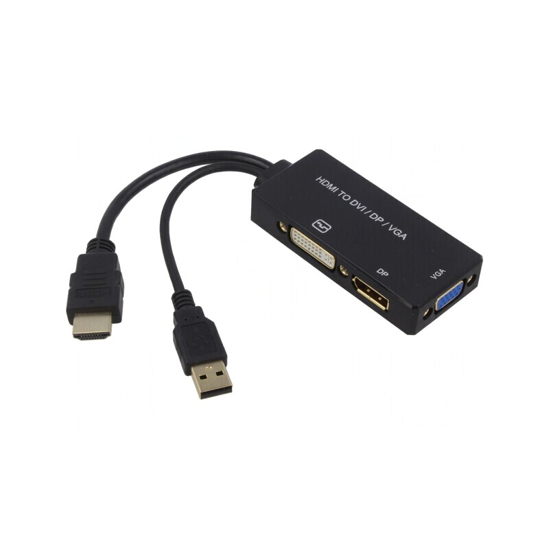Convertor DisplayPort la HDMI cu USB 0,2m | Electronic-mag.ro | Componente Electronice
